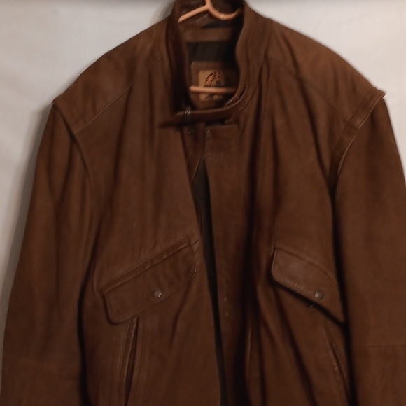 Phase 2 Men's Brown Leather Jacket 2X - Picture 3 of 8